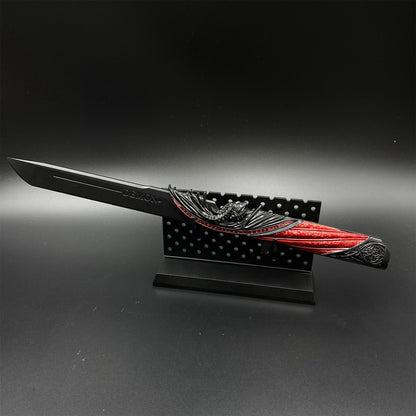 Metal Delta Force Dark Star Angel & Demon Twin Knives Blunt Blade Replica 35CM/13.8"