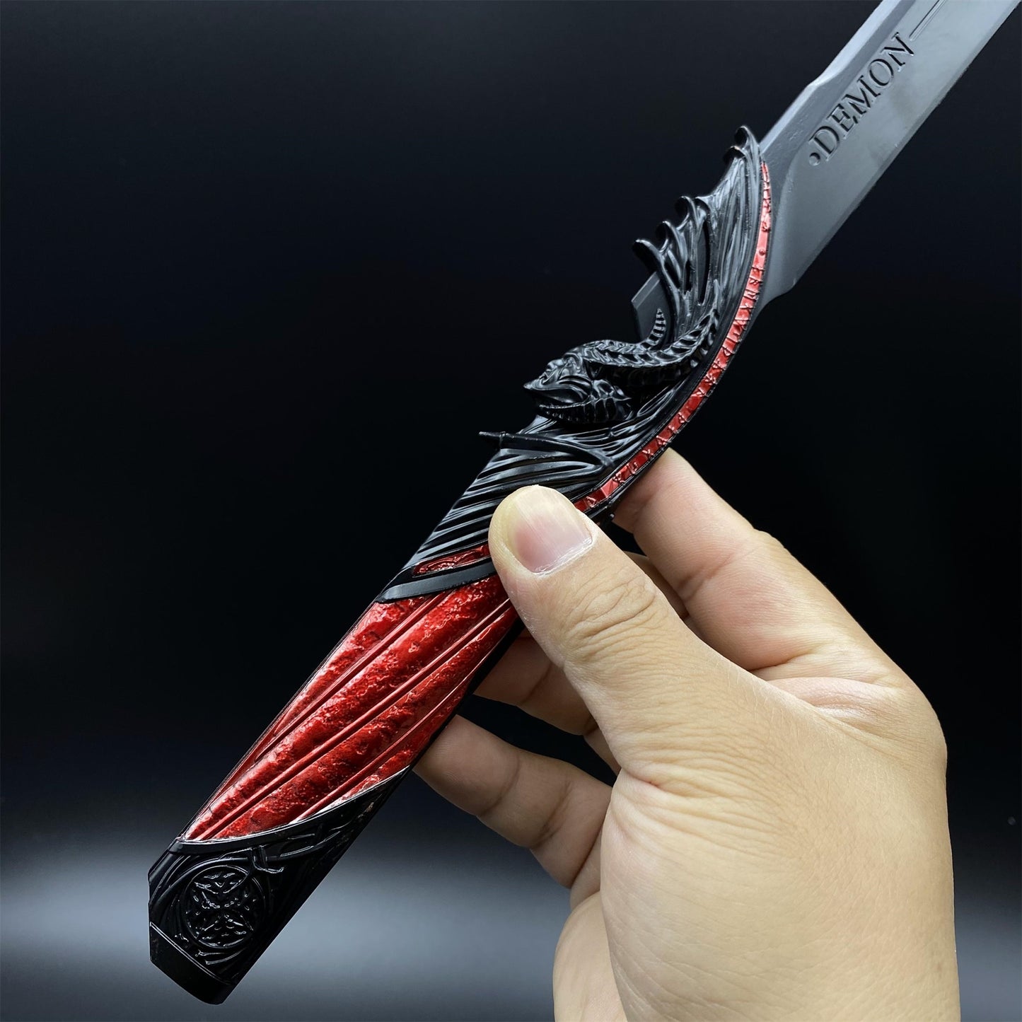 Metal Delta Force Dark Star Angel & Demon Twin Knives Blunt Blade Replica 35CM/13.8"