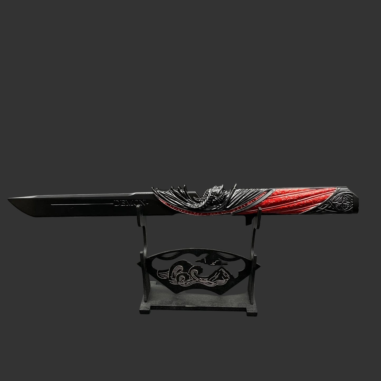 Metal Delta Force Dark Star Angel & Demon Twin Knives Blunt Blade Replica 35CM/13.8"