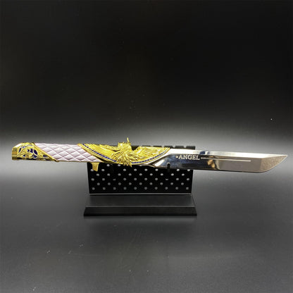 Metal Delta Force Dark Star Angel & Demon Twin Knives Blunt Blade Replica 35CM/13.8"