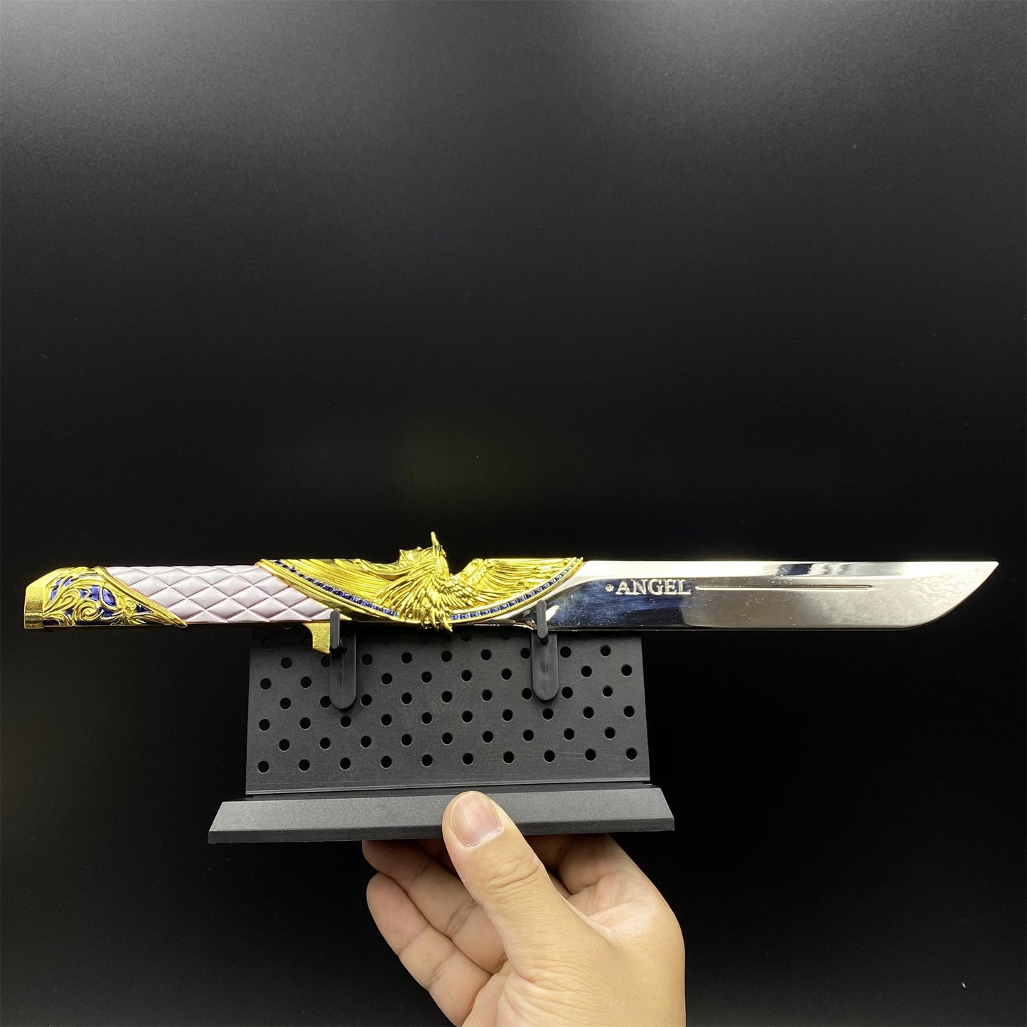 Metal Delta Force Dark Star Angel & Demon Twin Knives Blunt Blade Replica 35CM/13.8"