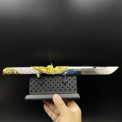 Metal Delta Force Dark Star Angel & Demon Twin Knives Blunt Blade Replica 35CM/13.8"