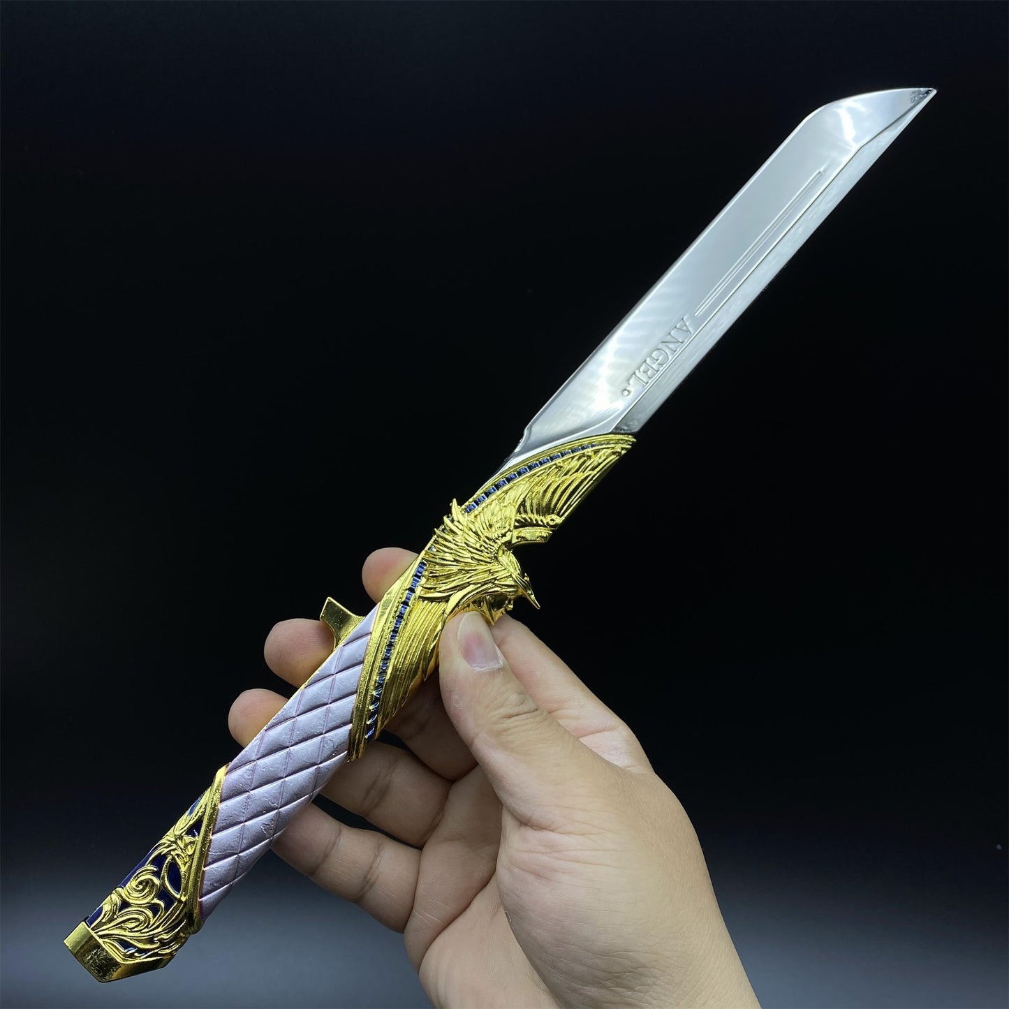 Metal Delta Force Dark Star Angel & Demon Twin Knives Blunt Blade Replica 35CM/13.8"