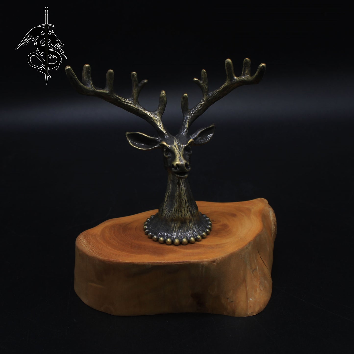 Metal Deer Head Miniature Display Stand 