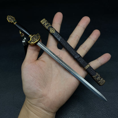 Ancient Zhong Kui's Demon-slaying Sword Metal Mini Replica