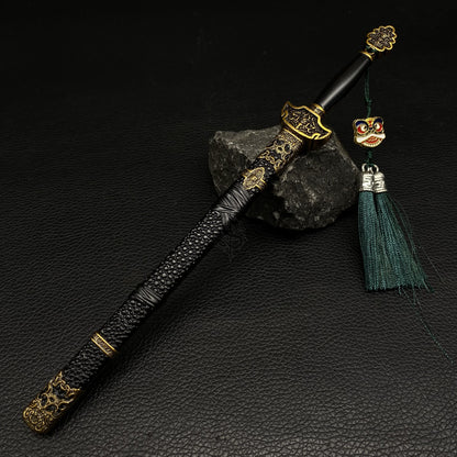 Ancient Zhong Kui's Demon-slaying Sword Metal Mini Replica