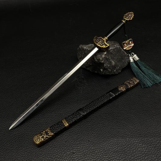 Ancient Zhong Kui's Demon-slaying Sword Metal Mini Replica