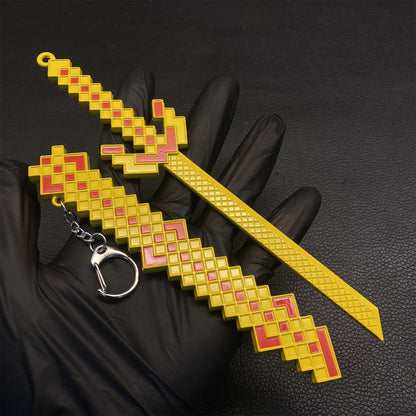 Minecraft Diamond Sword Metal Miniature