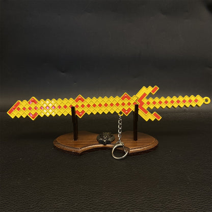 Minecraft Diamond Sword Metal Miniature