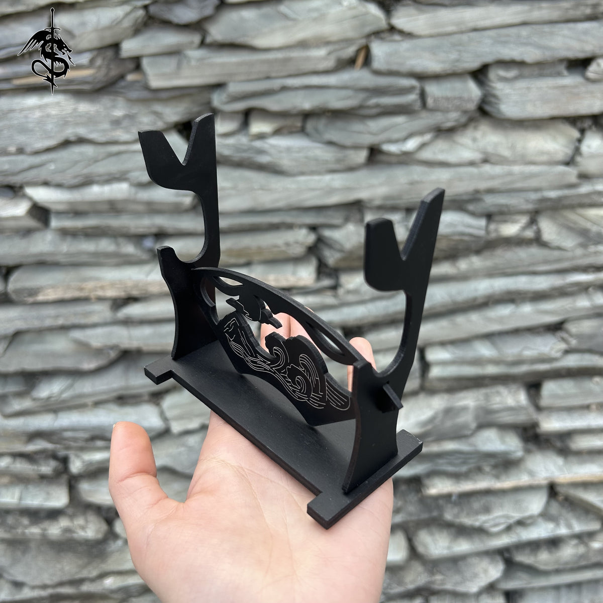 Miniature Displaying Wood Stand Katana Tiny Gun Display Holder ...