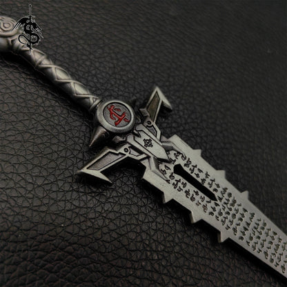 Mini Metal Doom External Crucible Sword Keychain