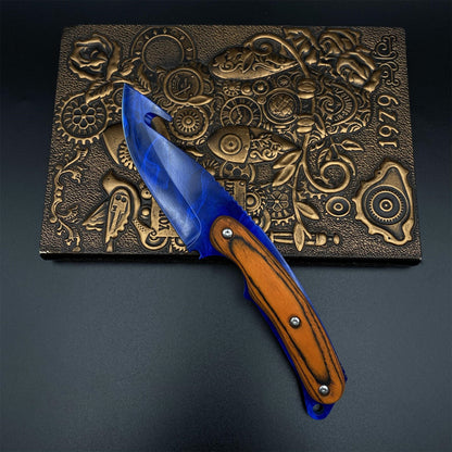 CS2 Doppler Phase 3 Gut Knife Outdoor Camping Knife 420 Steel For Collection