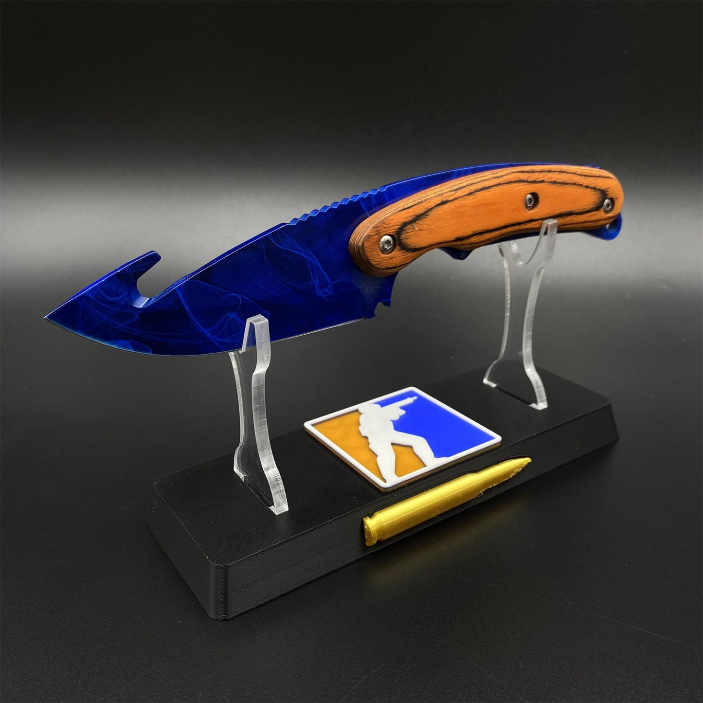 CS2 Doppler Phase 3 Gut Knife Outdoor Camping Knife 420 Steel For Collection