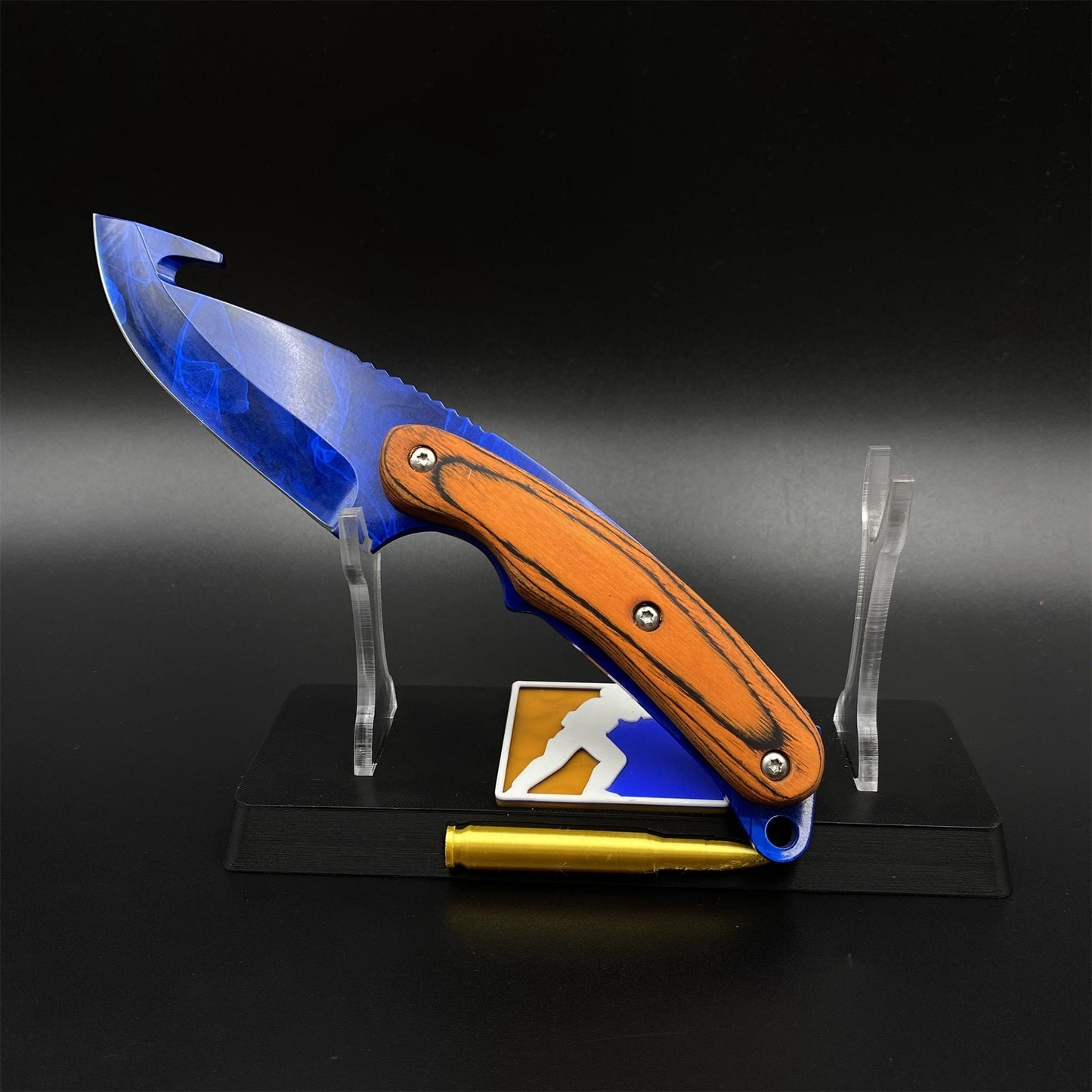 CS2 Doppler Phase 3 Gut Knife Outdoor Camping Knife 420 Steel For Collection