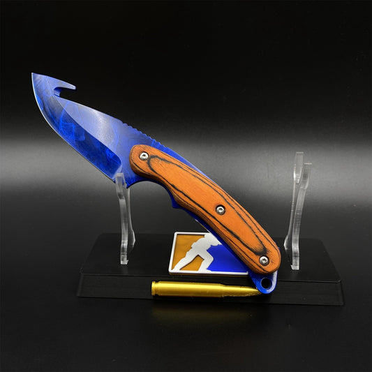 CS2 Doppler Phase 3 Gut Knife Outdoor Camping Knife 420 Steel For Collection