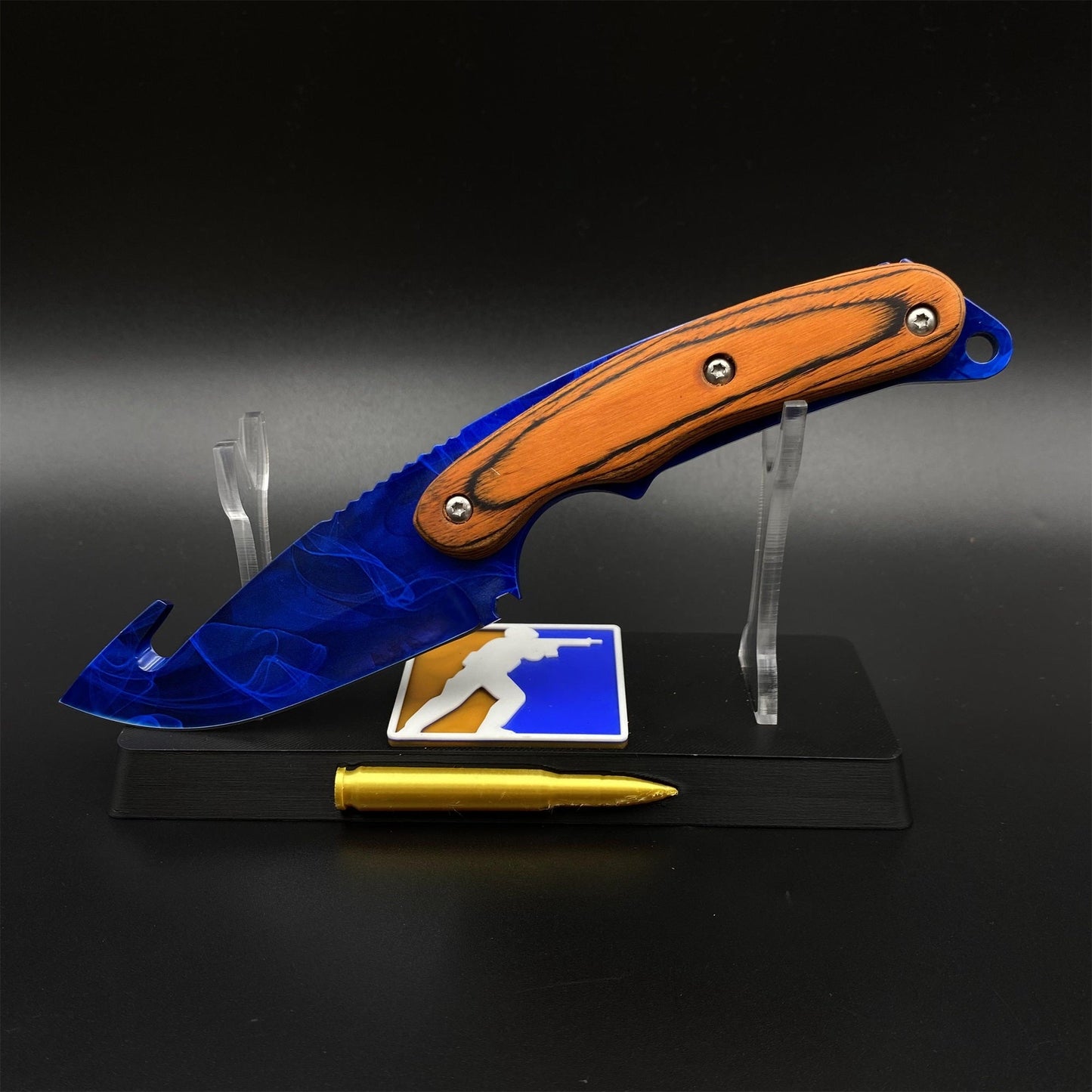 CS2 Doppler Phase 3 Gut Knife Outdoor Camping Knife 420 Steel For Collection