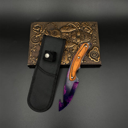 Outdoor CS Doppler Gut Knife 420 Steel Camping Knife