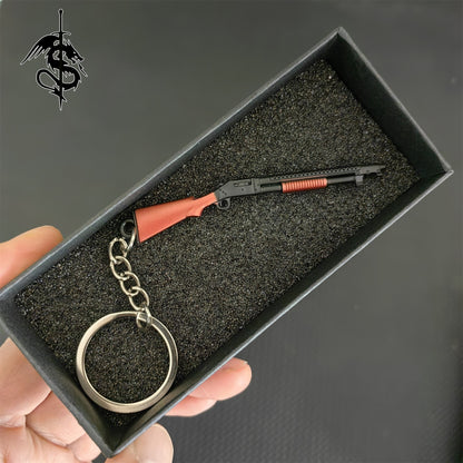 Metal Super Tiny Double Barrel Shotgun S1897 Keychain