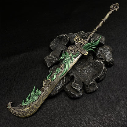 Chinese Phoenix Broadsword Metal Miniature Craft