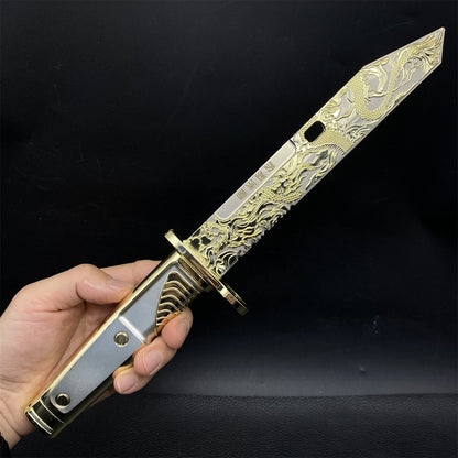 DF Dragon Tooth Knife Metal Blunt Prop 32CM/12.6"