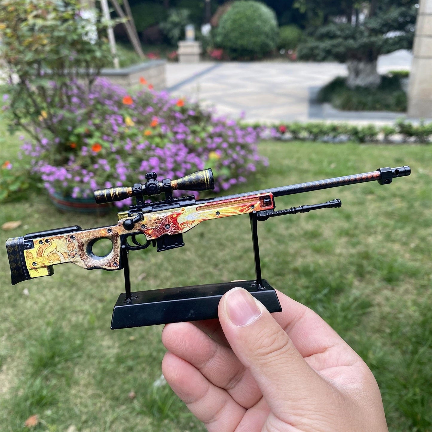 Mini CS2 AWP Gun Printstream Crako Neo-Noir Medusa Miniature For Collection