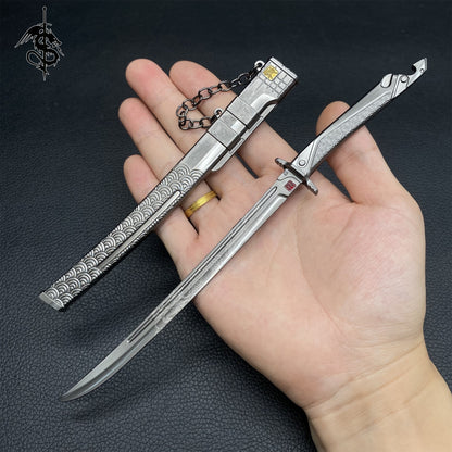 Hot Game Embroidered Spring Blade Metal Replica