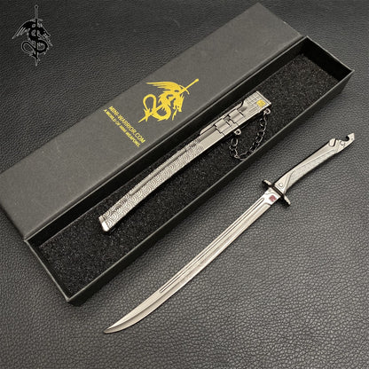 Hot Game Embroidered Spring Blade Metal Replica