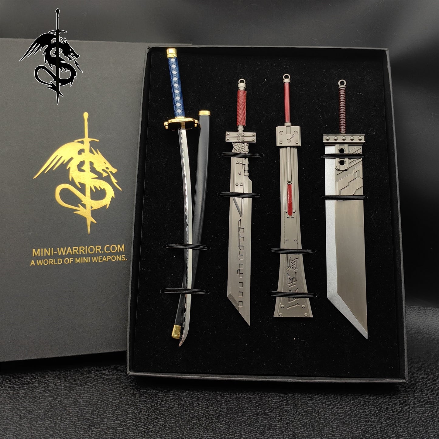 FF Game Classical Weapon Tiny Sword 4 In 1 Gift Box