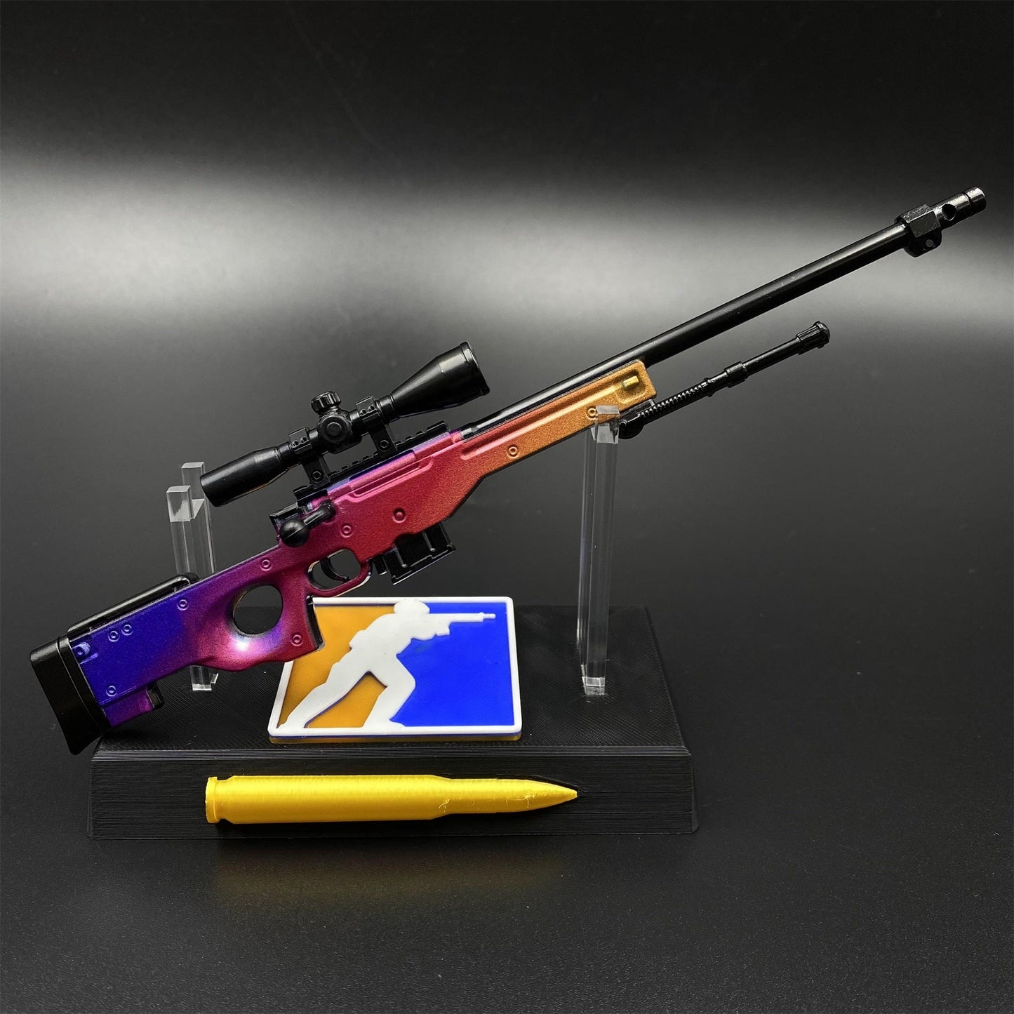 Hot Game CS2 Tiny Gun Fade AWP Metal Replica Game Prop Collectible
