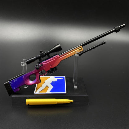 Hot Game CS2 Tiny Gun Fade AWP Metal Replica Game Prop Collectible