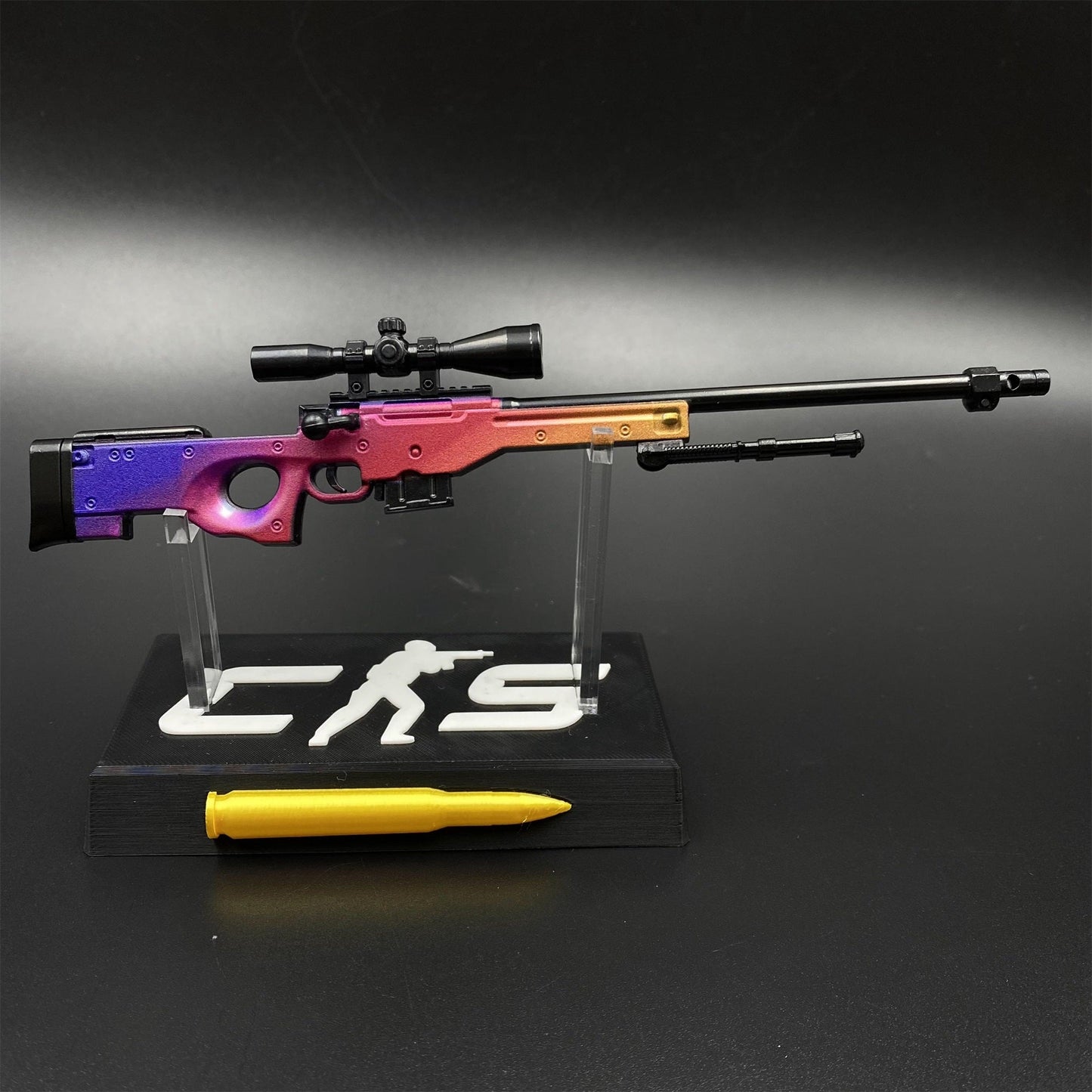 Hot Game CS2 Tiny Gun Fade AWP Metal Replica Game Prop Collectible