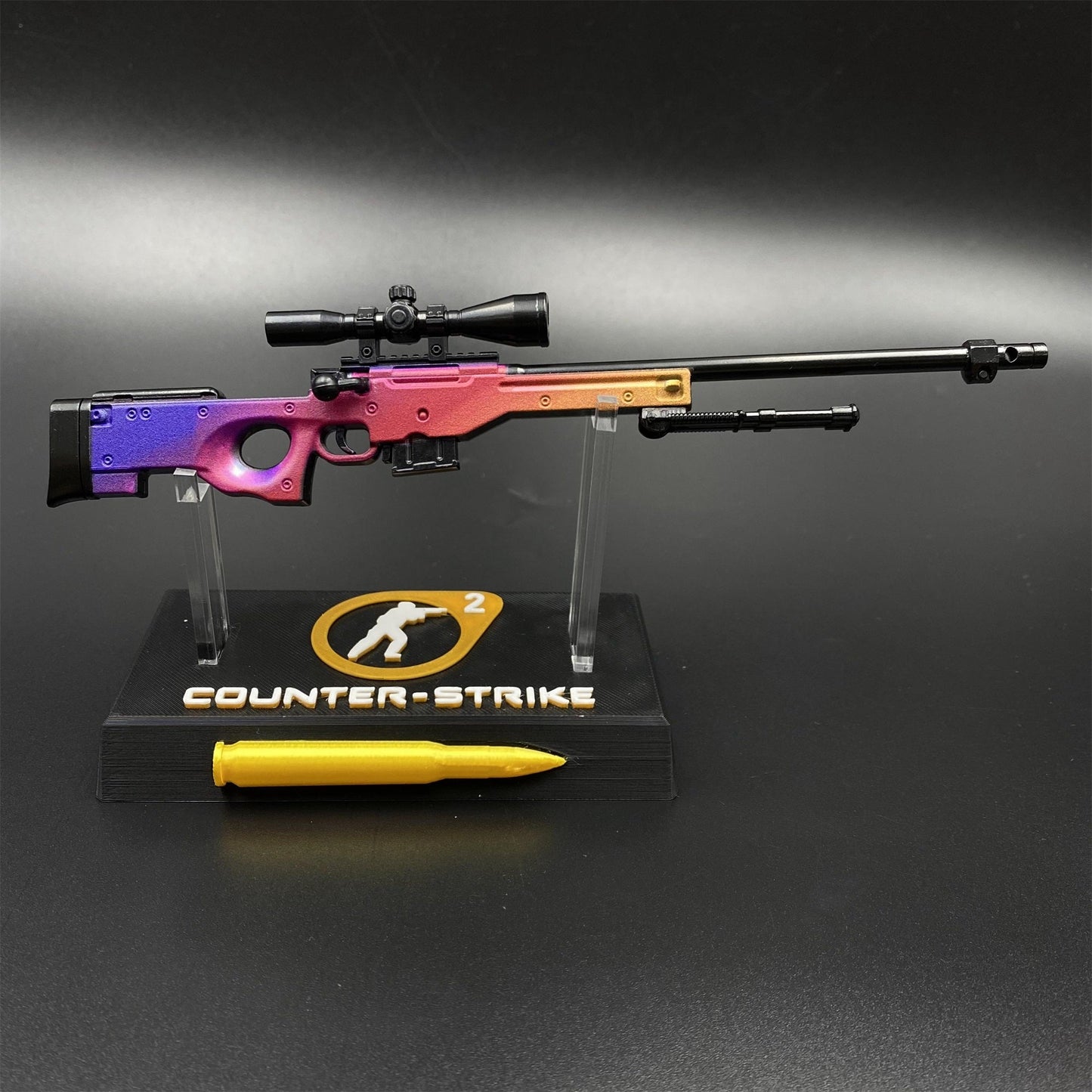 Hot Game CS2 Tiny Gun Fade AWP Metal Replica Game Prop Collectible