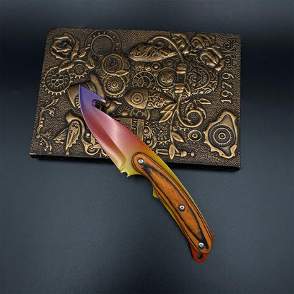 420 Steel CS2 Spectrum Fade Knife Collectible Model Outdoor Camping Knife