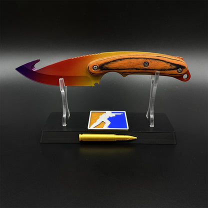 420 Steel CS2 Spectrum Fade Knife Collectible Model Outdoor Camping Knife