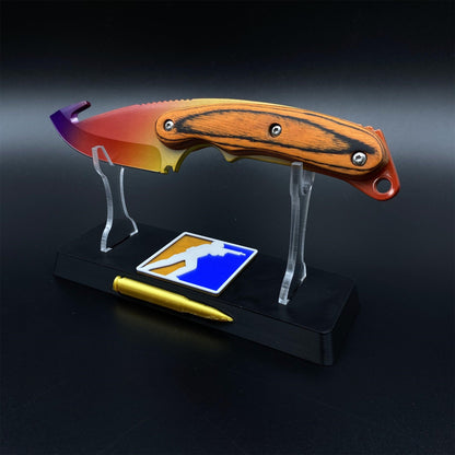 420 Steel CS2 Spectrum Fade Knife Collectible Model Outdoor Camping Knife
