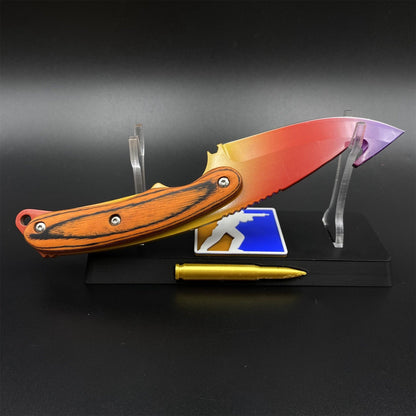 420 Steel CS2 Spectrum Fade Knife Collectible Model Outdoor Camping Knife
