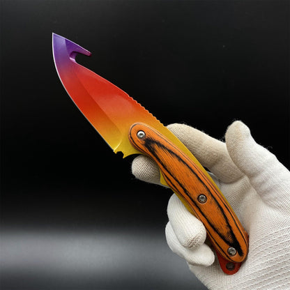 420 Steel CS2 Spectrum Fade Knife Collectible Model Outdoor Camping Knife