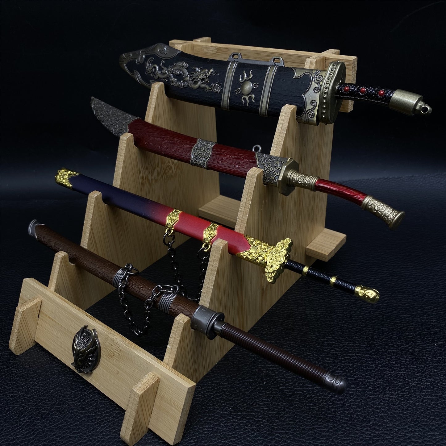 Chinese Ancient Famous Sword Metal Replica 4 In 1 Pack
