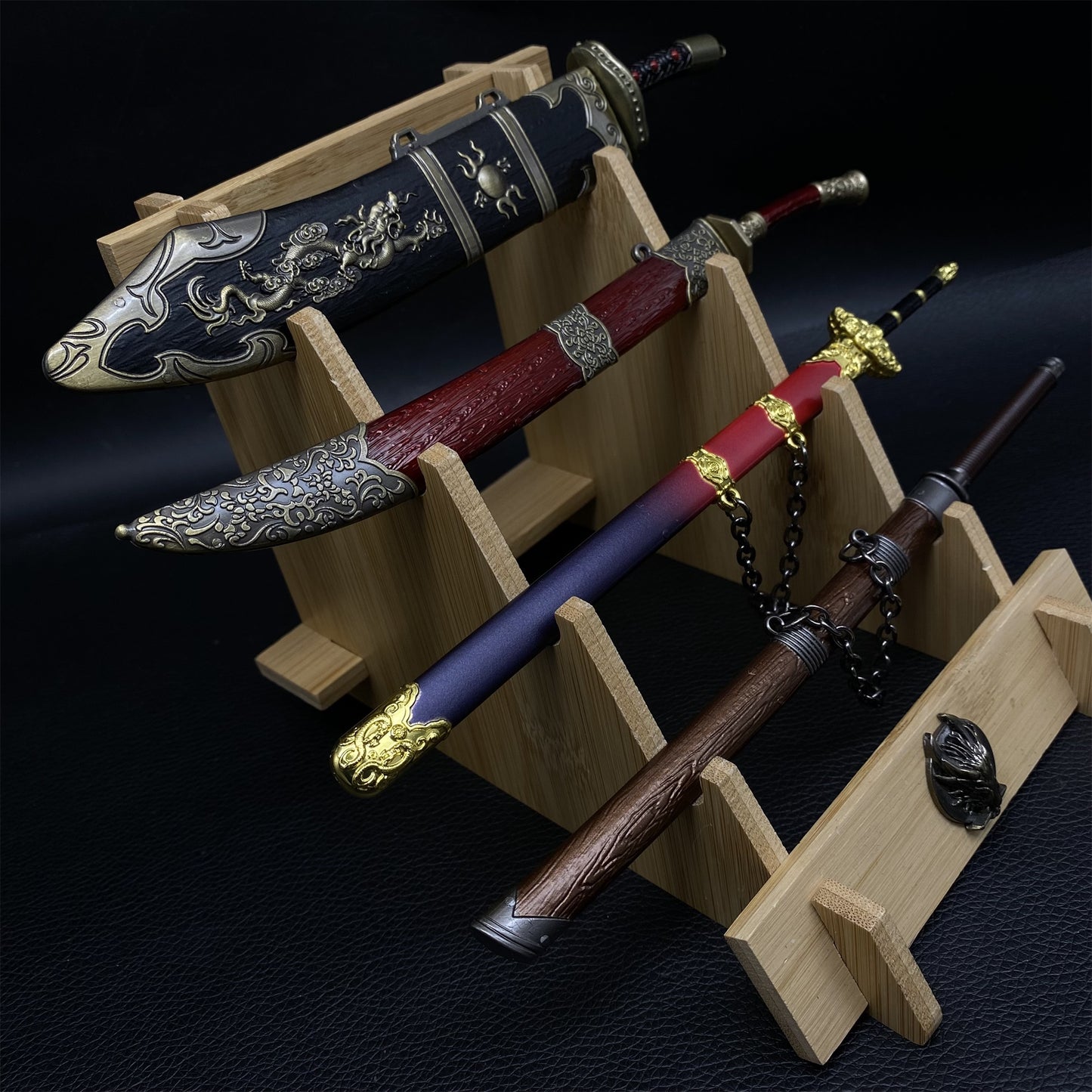 Chinese Ancient Famous Sword Metal Replica 4 In 1 Pack