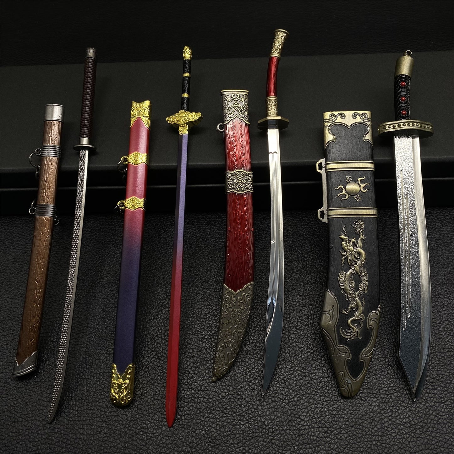 Chinese Ancient Famous Sword Metal Replica 4 In 1 Pack