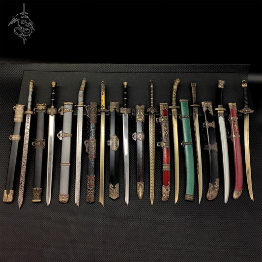 Ancient Chinese Famous Swords 8.7" Metal Replica Room Display 10 In 1 Pack