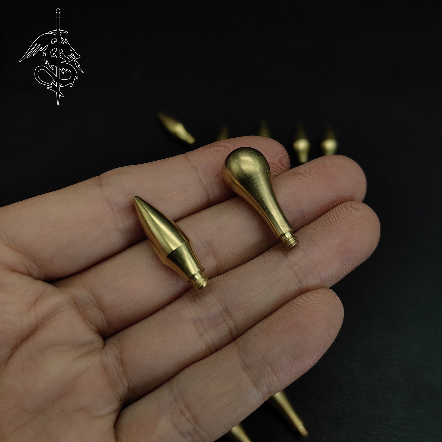 Brass Water Droplet And Sun Rotating Toy Fingertip Spinner