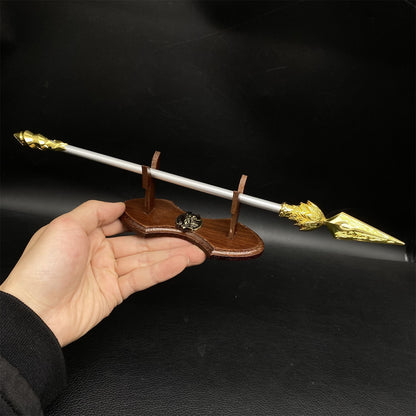 Ne Zha 2 Anime Film Props Fire Tip Spear Metal Replica