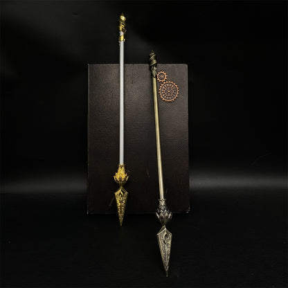 Ne Zha 2 Anime Film Props Fire Tip Spear Metal Replica