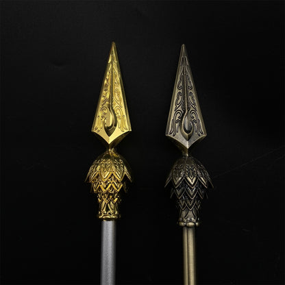 Ne Zha 2 Anime Film Props Fire Tip Spear Metal Replica