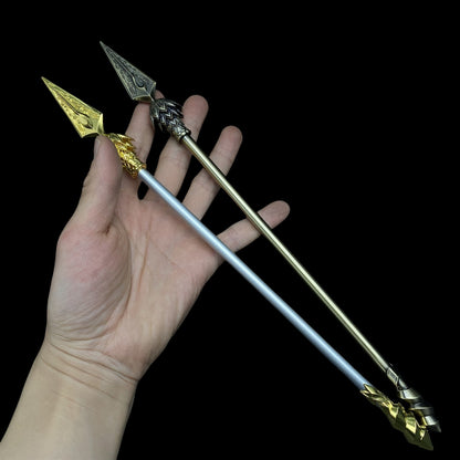 Ne Zha 2 Anime Film Props Fire Tip Spear Metal Replica