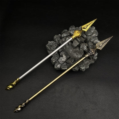 Ne Zha 2 Anime Film Props Fire Tip Spear Metal Replica