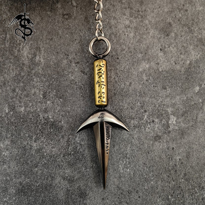 Metal Flying Thunder God Kunai Keychain Ninja Technique Pendant 