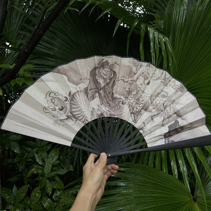 Black Myth New Game Zhong Kui's Ghost Catching Folding Fan Cosplay Prop