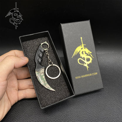 Forest DDPAT Skin Mini Karambit Keychain